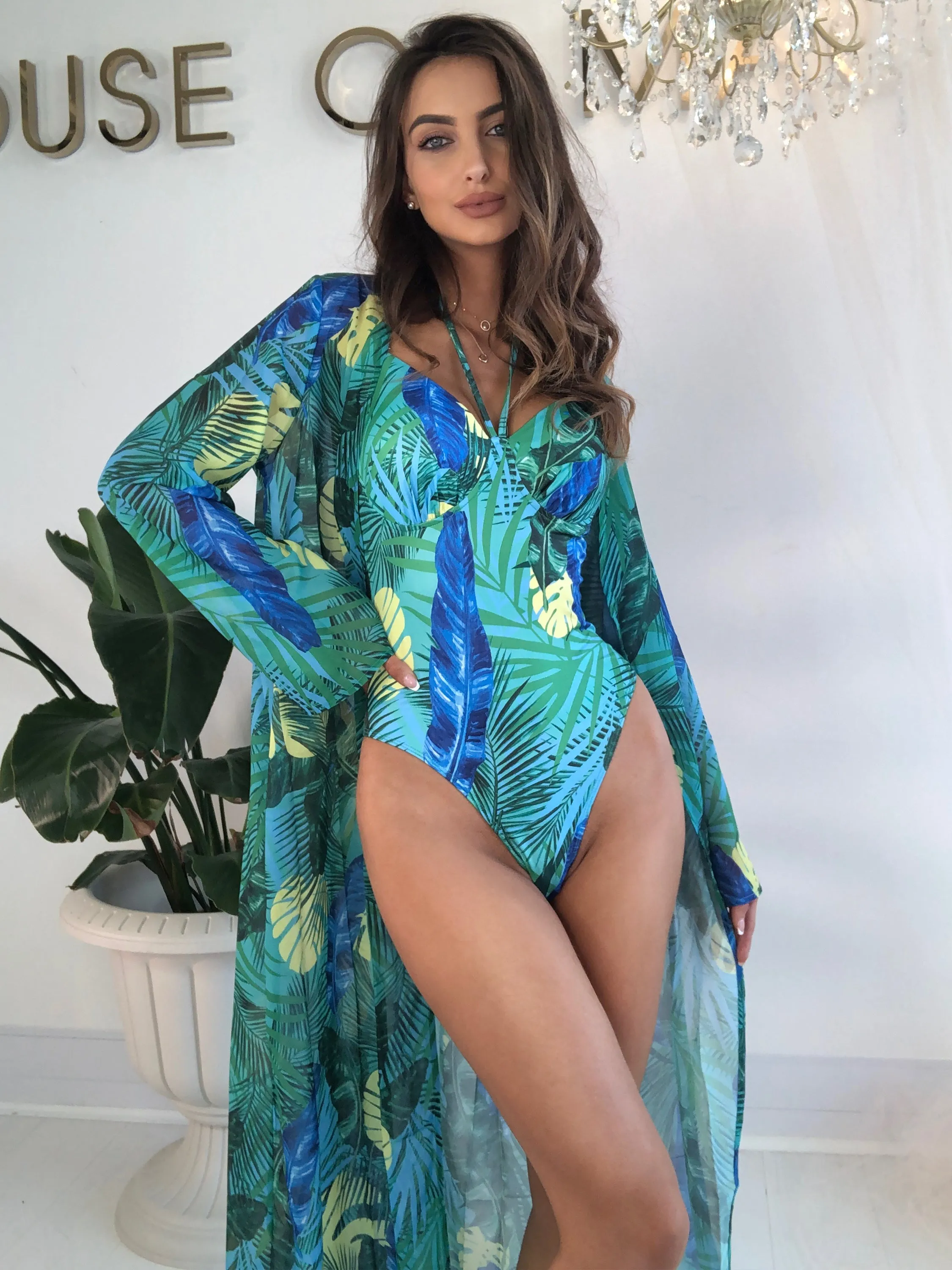 Tulum Getaway Tropical Swim & Cover-Up Resort Set