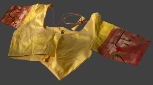 Yellow Paithani blouse online usa silk blouses ready to wear online shopping bandhani blouse online