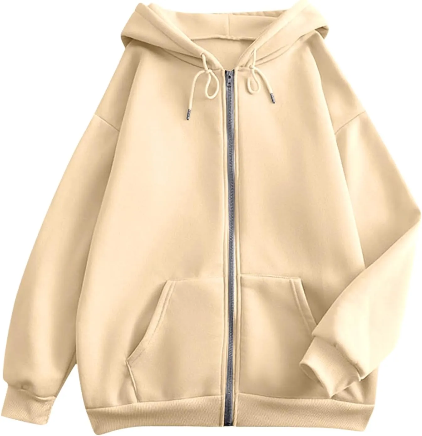 Zip Up Hoodie Women 2025 Long Sleeve Oversized Sweatshirts for Women Y2K Jacket with Pockets Fall Fashion Clothes